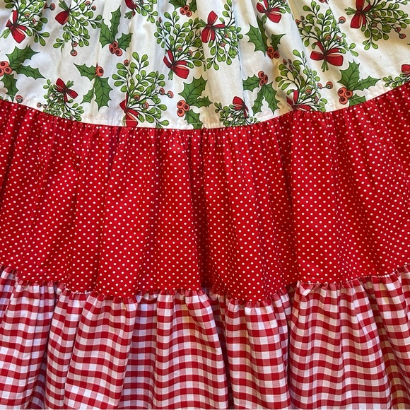 Eleanor Rose Vintage Christmas Miseltoe Britney Holiday Dress Girls 8-10 - Picture 2 of 5